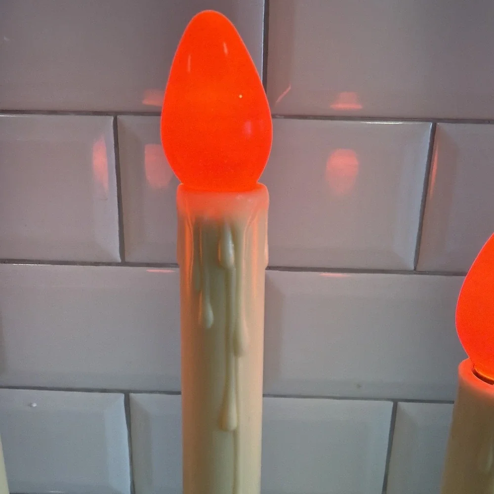 Vintage 3 Light Christmas Window Candles Candolier GWB001